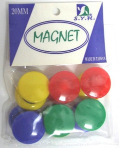 Magnet whiteboard Buttons -magnetic note holder-pack of 12 x 2 cm buttons