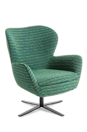 Abbey retro arm chair- swivel timber base