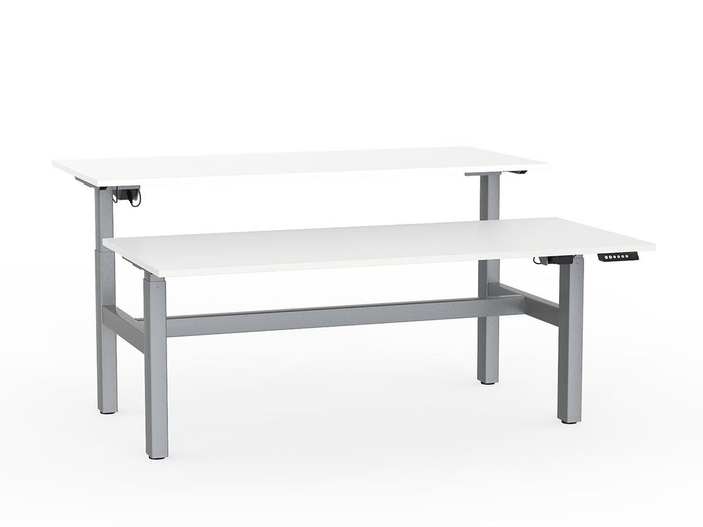 Agile 2 electric double desk pod| Run out Special | Silver frames only