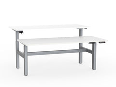 Agile 2 electric double desk pod| Run out Special | Silver frames only