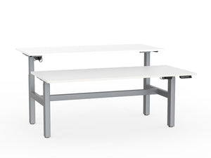 Agile 2 electric double desk pod| Run out Special | Silver frames only