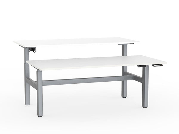 Agile 2 electric double desk pod| Run out Special | Silver frames only