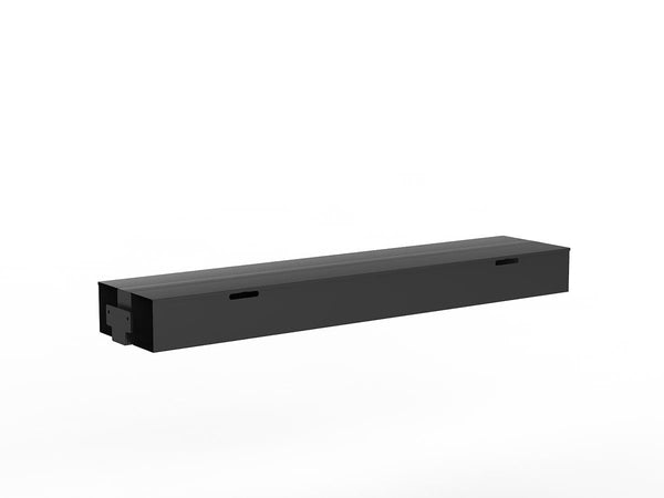 Agile double desk steel cable management tray