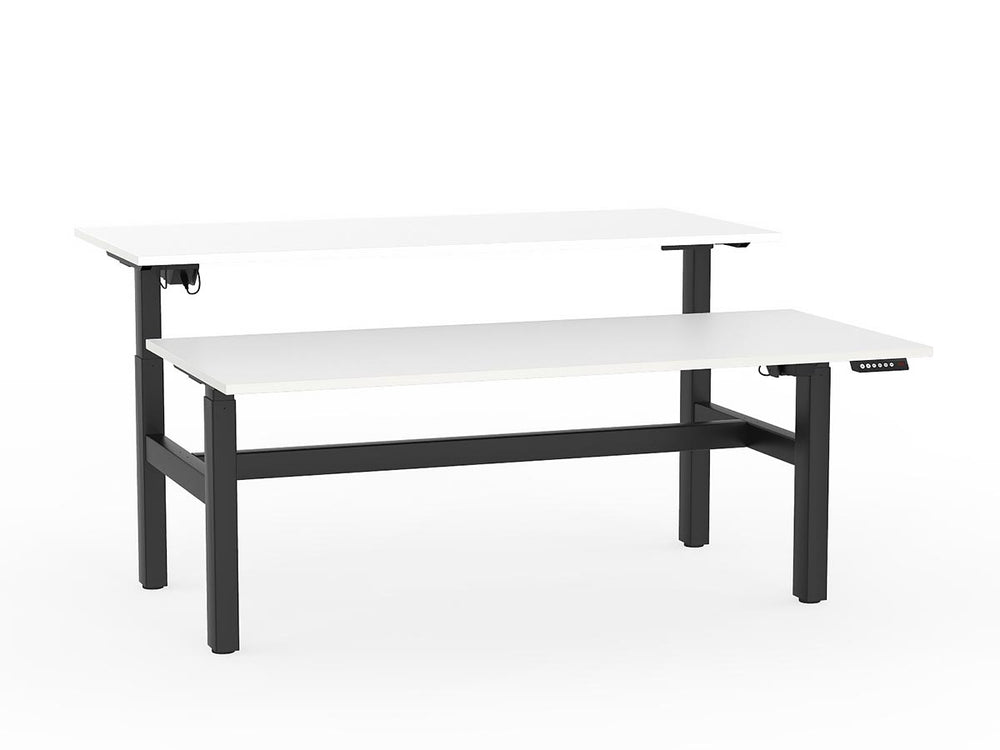 Agile 3 electric double desk pod-3 column-twin motor | Run out Special- Black frame only