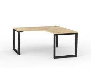 Anvil Workstation Black | Black steel frame office corner workstation |