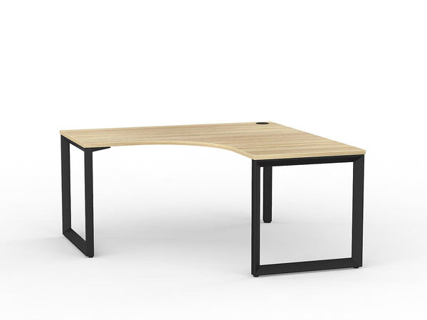 Anvil Workstation Black | Black steel frame office corner workstation |
