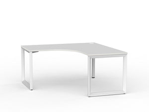 Anvil Workstation -White steel frame office corner workstation