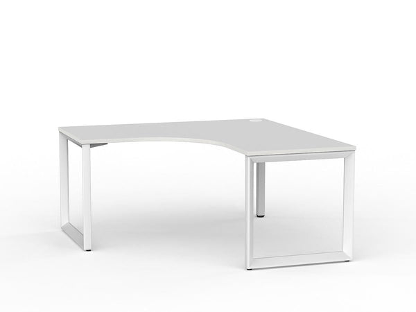 Anvil Workstation -White steel frame office corner workstation