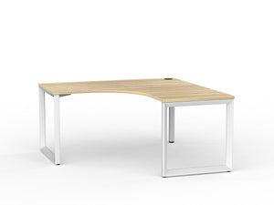 Anvil Workstation -White steel frame office corner workstation