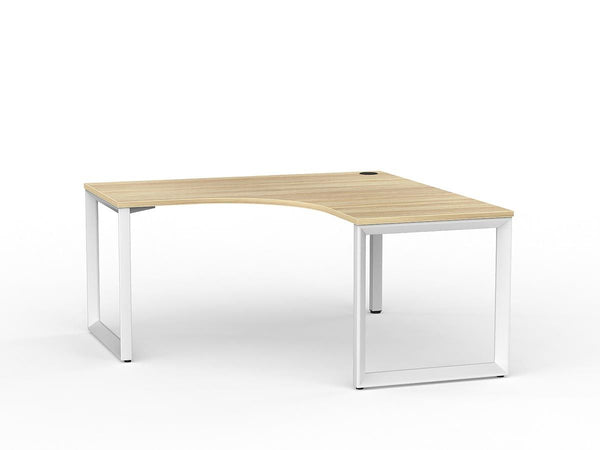 Anvil Workstation -White steel frame office corner workstation