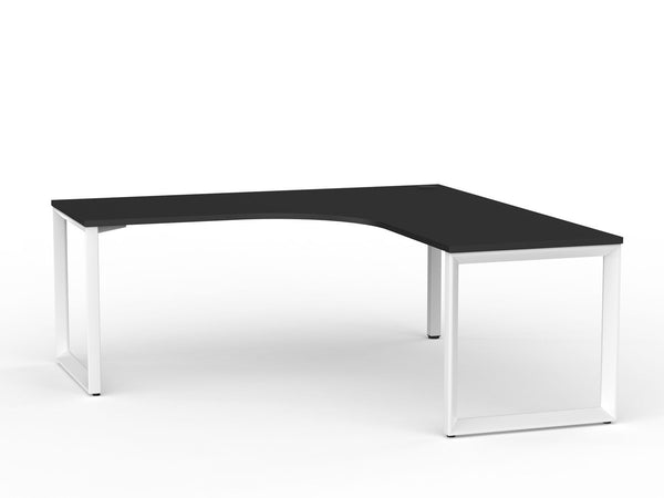 Anvil Workstation -White steel frame office corner workstation