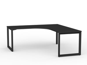 Anvil Workstation Black | Black steel frame office corner workstation |