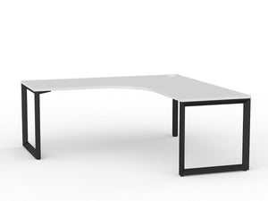 Anvil Workstation Black | Black steel frame office corner workstation |