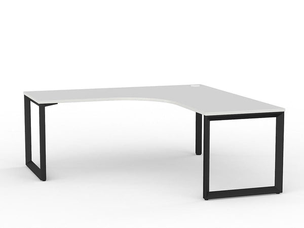 Anvil Workstation Black | Black steel frame office corner workstation |