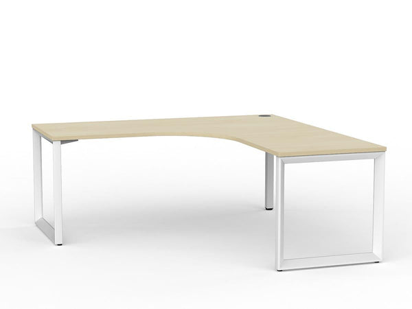 Anvil Workstation -White steel frame office corner workstation