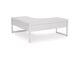 Anvil Workstation -White steel frame office corner workstation