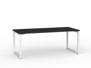 Anvil Office Desk with stable white steel frame plus four top colours