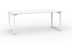 Anvil Office Desk with stable white steel frame plus four top colours