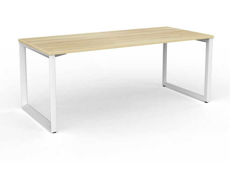 Anvil Office Desk with stable white steel frame plus four top colours