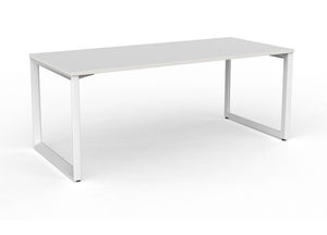 Anvil Office Desk with stable white steel frame plus four top colours
