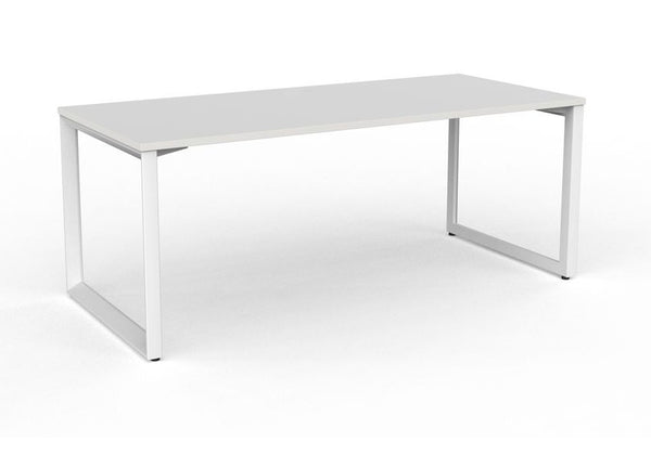 Anvil Office Desk with stable white steel frame plus four top colours