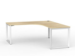 Anvil Workstation -White steel frame office corner workstation