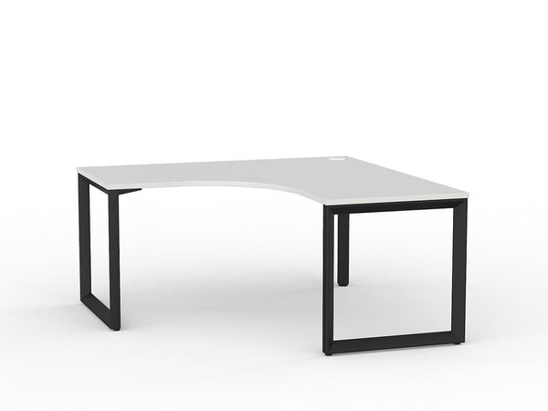 Anvil Workstation Black | Black steel frame office corner workstation |