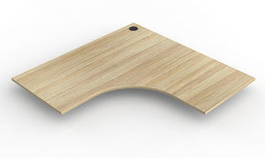 Cubit Slab End Workstation-Traditional Fixed height office corner Workstation-Melamine Oak finish