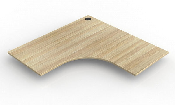 Cubit Slab End Workstation-Traditional Fixed height office corner Workstation-Melamine Oak finish