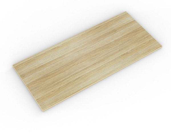 Cubit Slab end Office Desk-Traditional Fixed height office desk-Melamine Oak finish