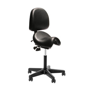 Bambach saddle seat stool- posture support stool with back option