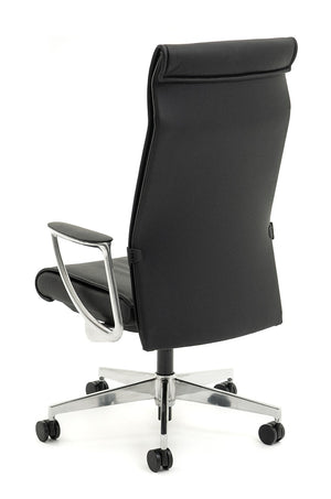 Bentley highback executive chair - Full grain Black Leather-