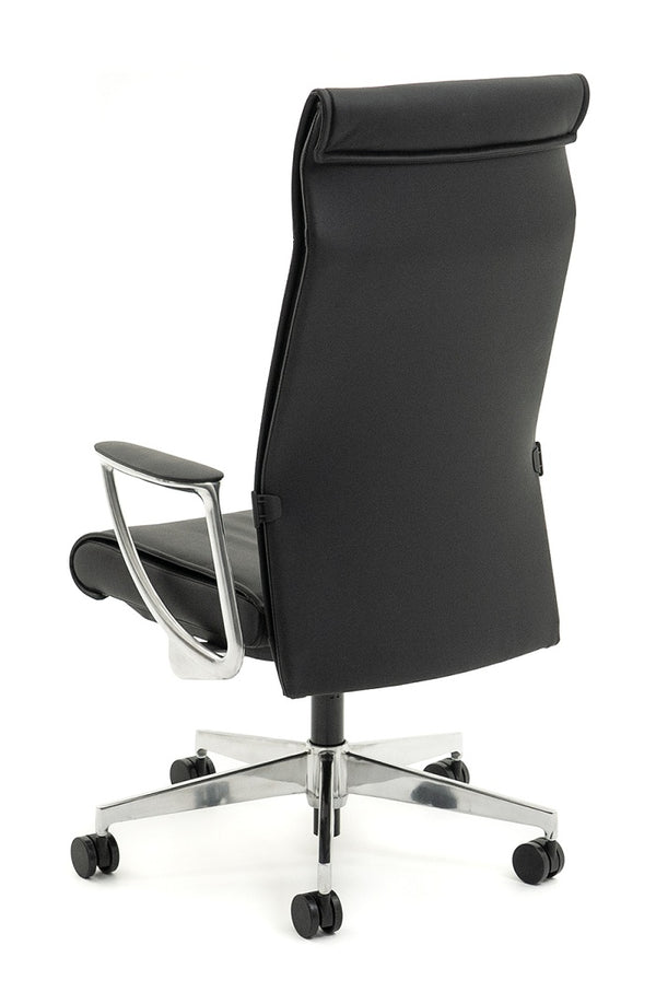 Bentley highback executive chair - Full grain Black Leather-