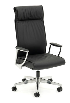 Bentley highback executive chair - Full grain Black Leather-