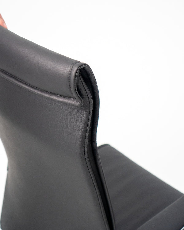 Bentley highback executive chair - Full grain Black Leather-