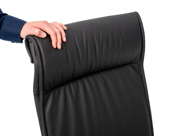 Bentley highback executive chair - Full grain Black Leather-