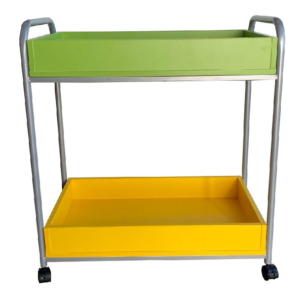 Book Trolley - steel trolley- mobile class room book storage