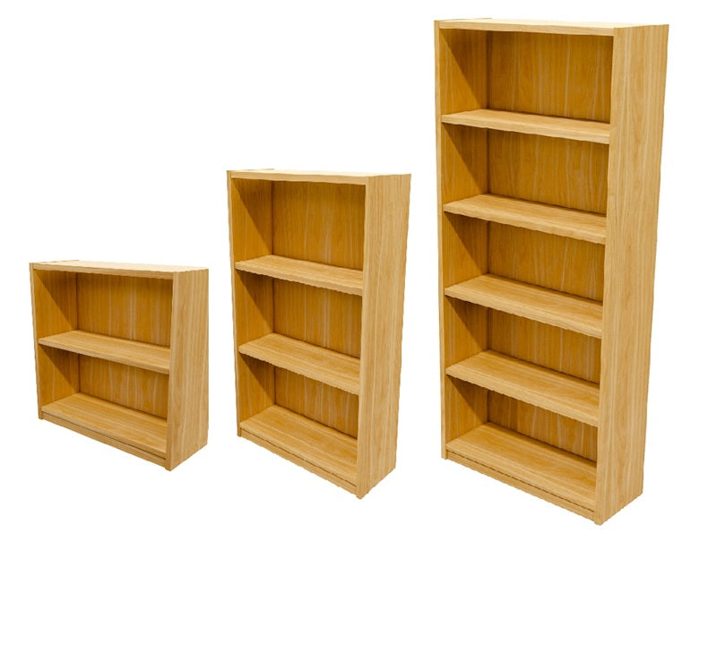NZ Bookcase Units Quality NZ made-900 to 1800 high- Full Melteca colour options
