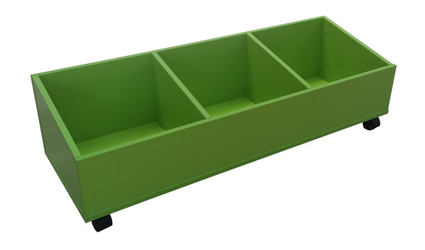 Browser Bin 3 -Mobile book storage unit - NZ made Melteca construction