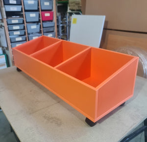 Browser Bin 3 -Mobile book storage unit - NZ made Melteca construction