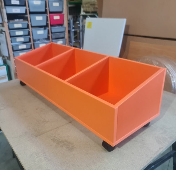 Browser Bin 3 -Mobile book storage unit - NZ made Melteca construction