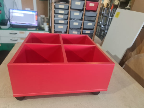 Browser Bin 4-mobile book storage unit-NZ made Melteca construction