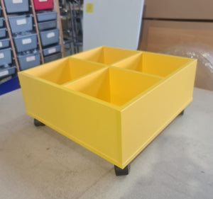 Browser Bin 4-mobile book storage unit-NZ made Melteca construction