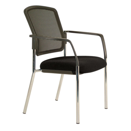 Lindis Mesh back visitor-meeting-training chair with arms-stacking chair