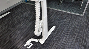 Cable Cobra vertical cable duct- sit to stand desk kit | tidy up cables from floor to desk |