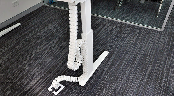 Cable Cobra vertical cable duct- sit to stand desk kit | tidy up cables from floor to desk |
