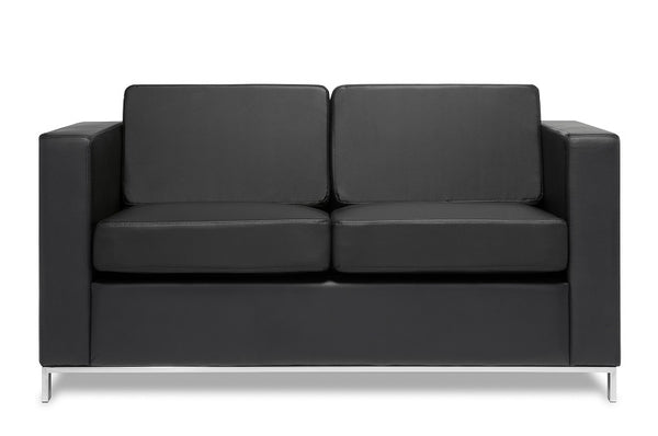 Carlo single arm chair-Black leatherette-10 year warranty-modern soft seating