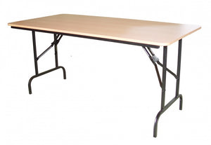 NZ Made Trestle Table with Folding Legs- colour options for Melteca top