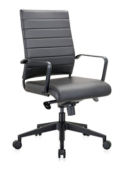 Classic executive meeting chair| soft PU vinyl in Black or Tan