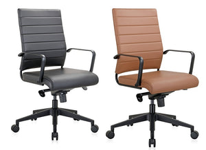 Classic executive meeting chair| soft PU vinyl in Black or Tan